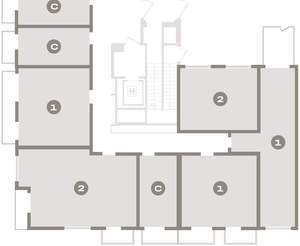 1-к квартира, вторичка, 55м2, 2/16 этаж