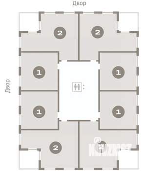 2-к квартира, вторичка, 67м2, 8/8 этаж