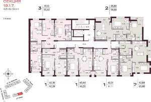 2-к квартира, вторичка, 66м2, 8/25 этаж