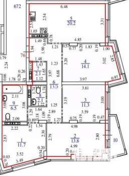 4-к квартира, вторичка, 94м2, 11/28 этаж