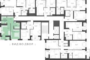 1-к квартира, строящийся дом, 44м2, 5/16 этаж