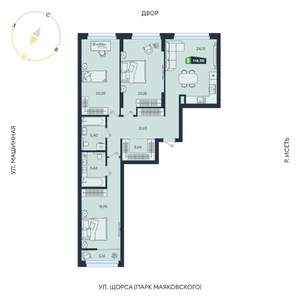 3-к квартира, вторичка, 115м2, 3/31 этаж