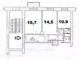 2-к квартира, вторичка, 60м2, 3/5 этаж