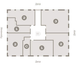 1-к квартира, вторичка, 65м2, 6/8 этаж