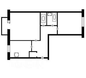 2-к квартира, вторичка, 44м2, 4/5 этаж