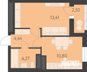1-к квартира, вторичка, 34м2, 12/16 этаж