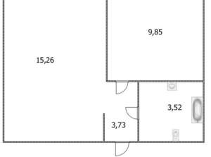 1-к квартира, вторичка, 32м2, 12/12 этаж