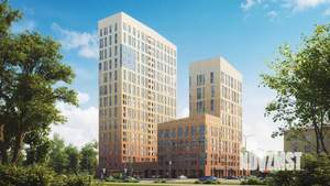 1-к квартира, строящийся дом, 45м2, 1/25 этаж