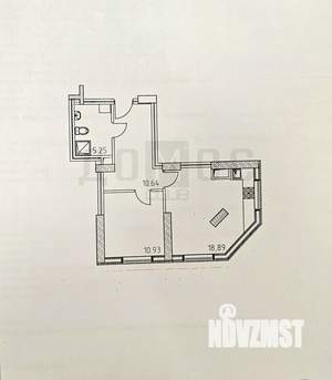 1-к квартира, вторичка, 46м2, 1/24 этаж