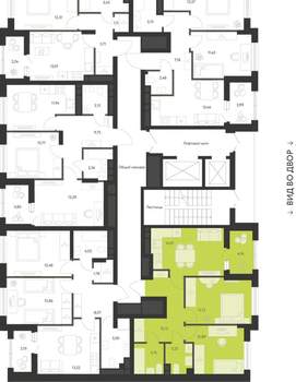 2-к квартира, строящийся дом, 57м2, 10/22 этаж