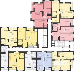 2-к квартира, строящийся дом, 56м2, 19/25 этаж