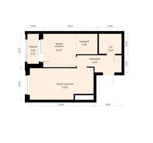 1-к квартира, вторичка, 44м2, 16/30 этаж