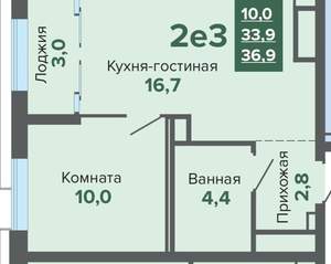 1-к квартира, вторичка, 37м2, 10/29 этаж