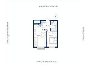 1-к квартира, вторичка, 43м2, 4/30 этаж