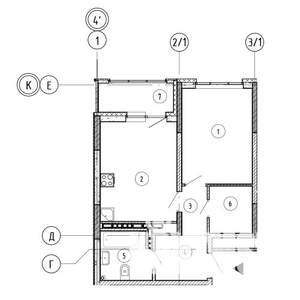 1-к квартира, вторичка, 45м2, 10/16 этаж