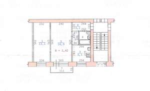 2-к квартира, вторичка, 44м2, 4/5 этаж