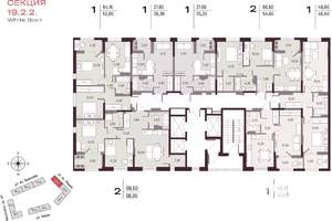 1-к квартира, вторичка, 46м2, 7/25 этаж