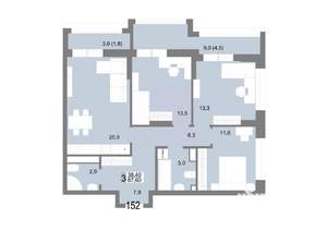 3-к квартира, вторичка, 88м2, 24/25 этаж