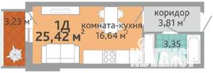 Студия квартира, вторичка, 25м2, 25/25 этаж