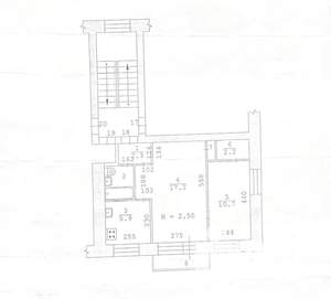 2-к квартира, вторичка, 42м2, 5/5 этаж