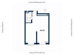 1-к квартира, вторичка, 54м2, 29/29 этаж