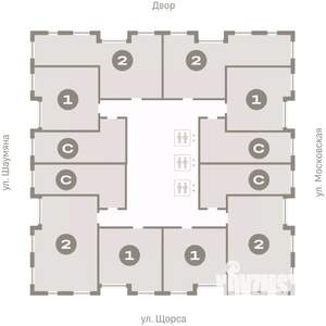 2-к квартира, вторичка, 64м2, 15/24 этаж