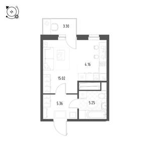 Студия квартира, строящийся дом, 30м2, 19/25 этаж