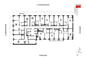 1-к квартира, вторичка, 44м2, 16/25 этаж