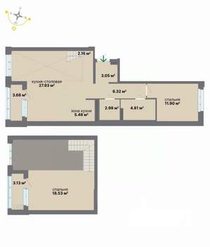 2-к квартира, вторичка, 90м2, 8/9 этаж