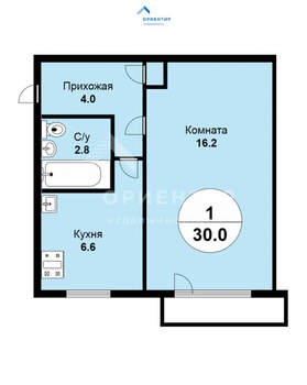 1-к квартира, вторичка, 30м2, 5/5 этаж