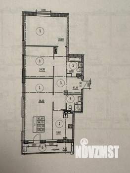 3-к квартира, вторичка, 82м2, 17/18 этаж