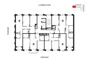 2-к квартира, вторичка, 64м2, 8/25 этаж