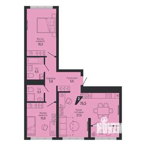 2-к квартира, вторичка, 77м2, 7/31 этаж