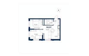 2-к квартира, вторичка, 51м2, 15/28 этаж