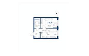 1-к квартира, вторичка, 38м2, 3/28 этаж