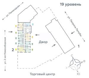 2-к квартира, вторичка, 55м2, 19/24 этаж