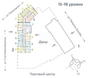 2-к квартира, вторичка, 55м2, 18/24 этаж