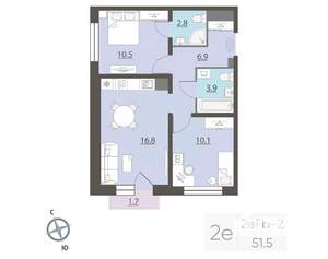 2-к квартира, вторичка, 52м2, 9/25 этаж