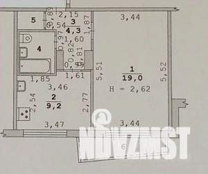 1-к квартира, вторичка, 37м2, 5/9 этаж