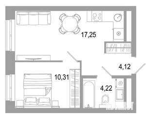 1-к квартира, вторичка, 36м2, 4/31 этаж