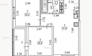 2-к квартира, вторичка, 48м2, 7/26 этаж