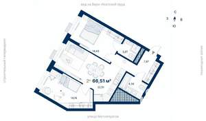 2-к квартира, вторичка, 67м2, 11/31 этаж