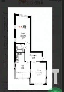 2-к квартира, вторичка, 60м2, 18/25 этаж