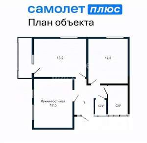 2-к квартира, вторичка, 59м2, 15/25 этаж