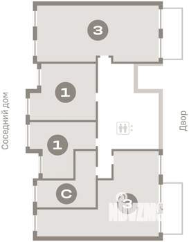 3-к квартира, вторичка, 101м2, 2/7 этаж