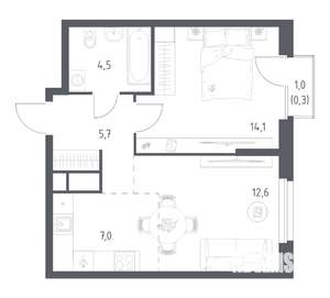 1-к квартира, вторичка, 44м2, 24/31 этаж