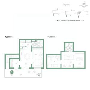1-к квартира, вторичка, 107м2, 1/16 этаж