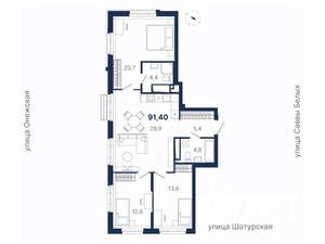 3-к квартира, вторичка, 91м2, 15/21 этаж