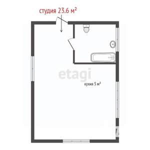 Студия квартира, вторичка, 24м2, 23/24 этаж