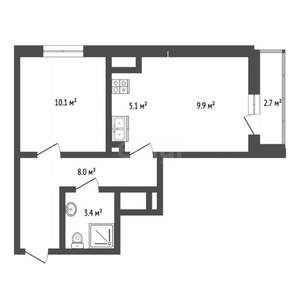 1-к квартира, вторичка, 38м2, 16/25 этаж